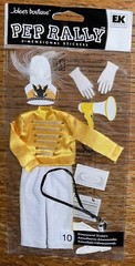 Jolees Prep Rally DRILL TEAM Yellow Music Whistle Megaphone DANCE Marching Band