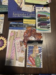 Huge Scrapbooking Craft Supply Lot Paper Stickers Stamps Decorative Scissors