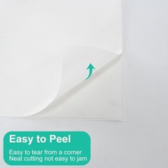 White Sticker Paper Full Sheet Labels, 8.5 x 11 Matte Printable Sheets for Laser