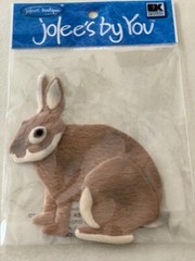 EK Success Jolee’s Boutique Sticker 3D RABBIT FUZZY THICK RABBIT