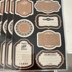 Canning Label Stickers – Brown White Black Labels Theme, 14 Count per lot of 9