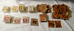 Huge Lot Scrapbooking Scrap Metal Letters Self Adhesive by Pressed Petals