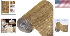 Gold Rhinestone Sheet 81000 Gems Self-Adhesive DIY Car Phone Craft Decor