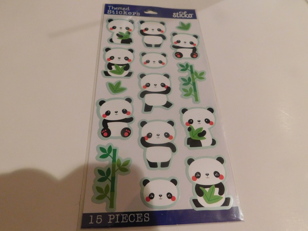 Sticko Themed stickers Rolly Polly Panda stickers 15 pieces