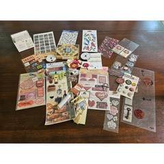 Multi-Brand Scrapbook Sticker Lot Mixed Themes Multicolor Craft Die Cuts