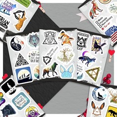 100pc Therian Stickers – Waterproof Vinyl Decals for Laptops & Water Bottles