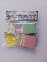 Provo Craft – Great Shapes – 1 1/2″ Square Pastel – 150 pieces – NEW