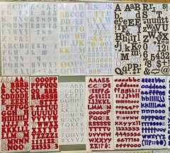 Lot of 45 Incomplete Alphabet Sticker Strips 10” & 12” Making Memories & Others