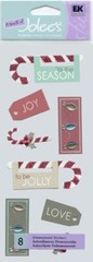 Vintage Touch of Jolee’s CANDY CANE AND TAGS Stickers 65955 FAST FREE ship!