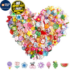 120PCS Mixed Colors Slime Charms Cute 0.6 inch to 1 inch,