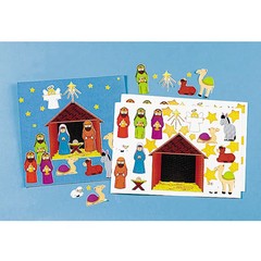 Oriental Trading Religious Make-A-Nativity-Scene Sticker Sheets, 6 1/2″ x 4 3/4″