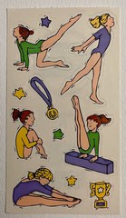 GYMNASTICS Stickers (22pc) Frances Meyer•Competition￼•Trophy•Olympics￼•Beam•Star