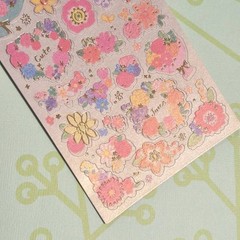 Vintage Modern Stickii Club Flowers Cottage core Junk Journal Sticker Sheet Lot