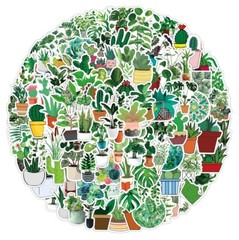 100pcs Cute Stickers, Leaf Stickers Pack, Plants leaf flower Stickers, 047