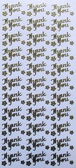 Thank You PEEL OFF STICKERS Wedding Party Flowers Cardmaking