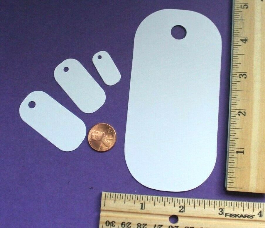40 DOG TAG TAGS cardstock paper die cut embellishments