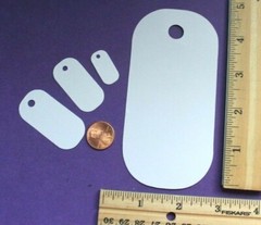 40 DOG TAG TAGS cardstock paper die cut embellishments