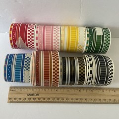 Mrs. Grossman’s Lot of 8 Rolls of Stickers By The Yard – Rainbow Colors Borders