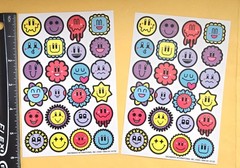 Emojis Single Sticker Sheet Lot Of 2