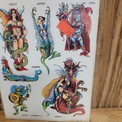 Vintage Stickers,Dennison, Women Of TA,4 Sheets,1, Pkg,RARE