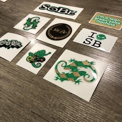 Vintage Sobe Stickers Lizard Original Decals Skateboard Motorcycle Bike Y2K 90s