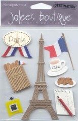 Jolee’s Boutique 3D Stickers PARIS France Theme 55335 Fast FREE Ship!