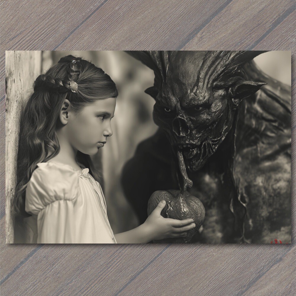 STICKER Girl Monster Human Heart Weird Creepy In Love Nightmare Scary Unusual