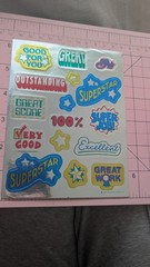 Vintage Hallmark Stickers Razzle Dazzle Foil Rewards 1 Sheet READ