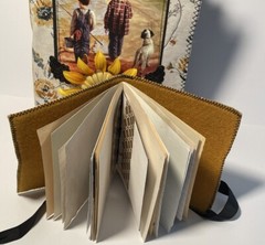 Junk journal Dog Days Summer Boys Dogs Yellow Black Keepsake Book Handmade New