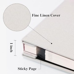 Vienrose Large Self-Adhesive Photo Album Linen Scrapbook 40 Pages 4×6 8×10 DIY