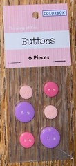 Colorbok Adhesive Buttons 6 Pcs Thinking of You 3D Card 37857 Scrapbook Stickers