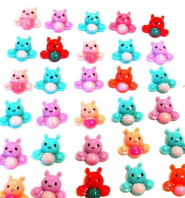 Lot of 30 Multicolor Bumble Bee Flatbacks For Crafting – NEW (#31)