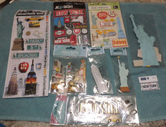 HUGE NEW LOT of 9 NEW YORK CITY THEME statue of liberty + scrapbooking stickers
