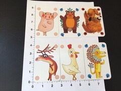 Animal Playing Cards Swap/Junk Journal/Scrapbook Lot of 6 Cards