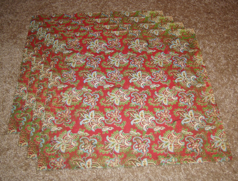 Daisy D’s Vintage Christmas Paper(4) ~ Sugarplum Paisley….Candy Apple.