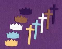 CROSS & CROWN die cuts scrapbook cards