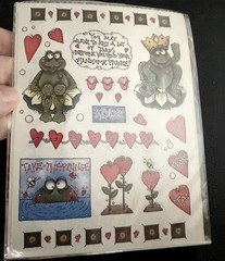 Provo Craft Frog Toad Love Hearts Valentine Kiss Prince Fairy Tale New Stickers