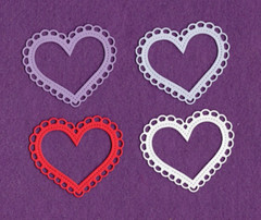HEART LOVE LETTER Queen & Co. Valentine love die cuts scrapbook cards