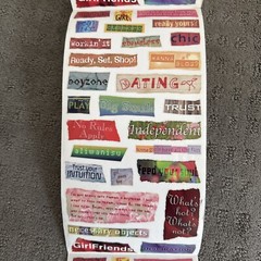 2004 PSX Designs Stickers Teen Sayings SR6076 GIRLFRIENDS REAL LIFE 1 Sheet
