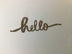 «hello» lowercase word die cut embellishments Choose Color 10 pcs 3/4” x 2-1/2”