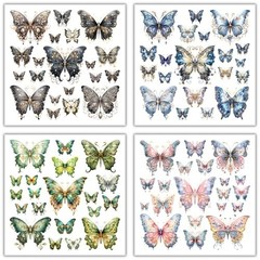 400 Pcs Floral Butterfly Scrapbook Stickers Set for Journaling, Planner & Crafts