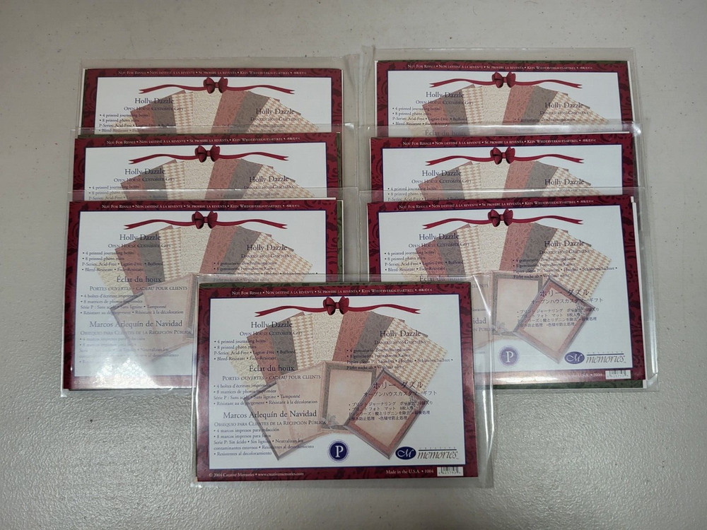 Lot of 7 Creative Memories Holly Dazzle Packs