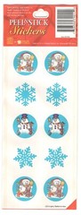 SNOWMAN SNOWFLAKE CHRISTMAS Color Clings 4″ x 8.75″ Sticker Sheet Stickers M199