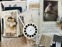 Vintage Ephemera Lot of 100 Pieces Junk Journal Book Pages Stamps Letters more