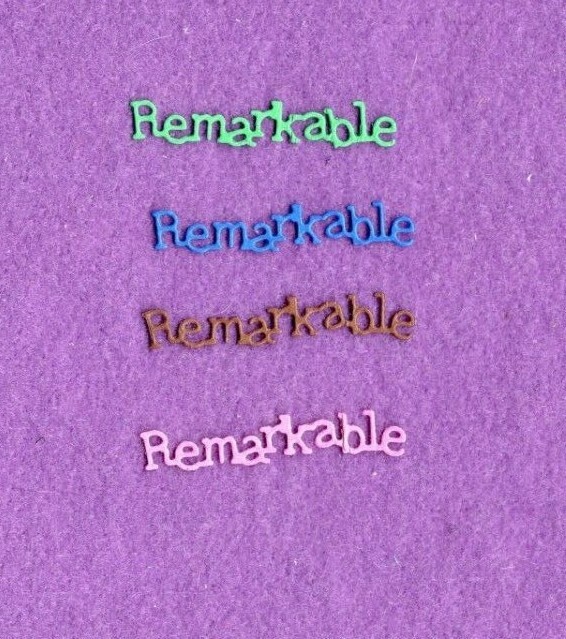 REMARKABLE die cuts scrapbook cards