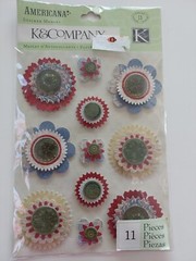 SCRAPBOOK embellishment LOT of 6, labels, brads, tags, journaling die cut craft