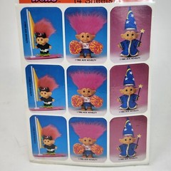 VINTAGE 1992 TREASURE TROLLS 36 STICKERS TOTAL NEW IN PACKAGE ACE NOVELTY