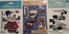 JOLEE’S BOUTIQUE K&CO Lot Of 6 Dimensional Scrapbooking Stickers ICE HOCKEY