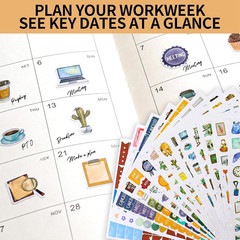 1150+ Planner Stickers for Work, Task Stickers Business Women Sticker Teacher Pl