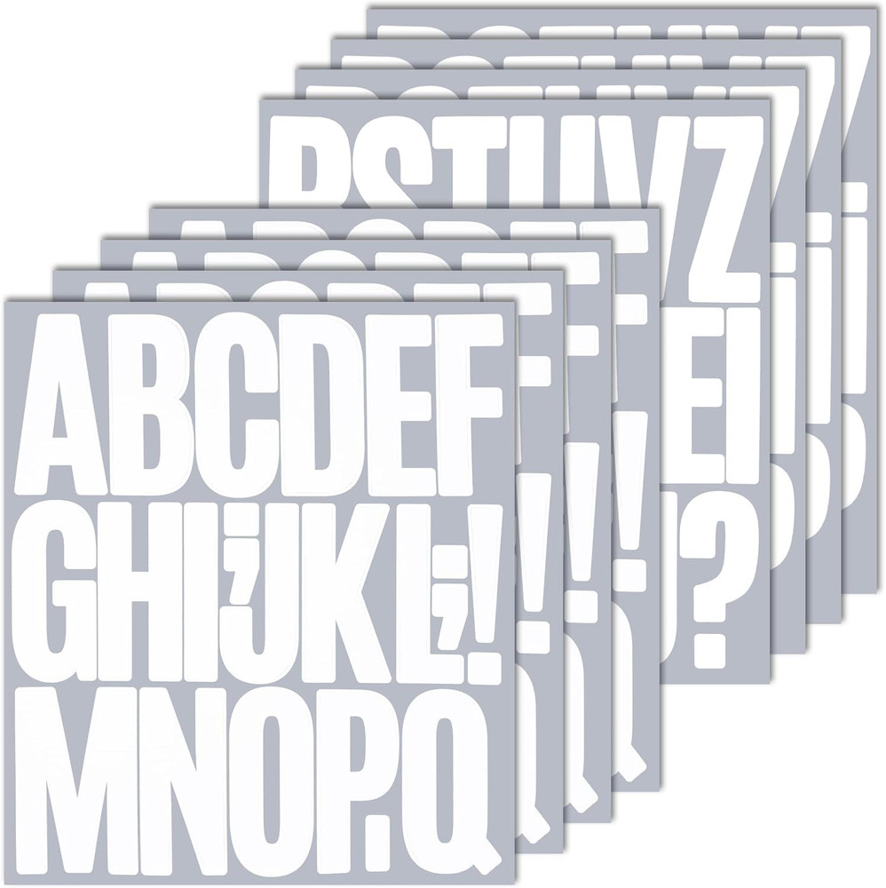 164 Large Alphabet Stickers, 8 Sheets 3 Inch Self-Adhesive Vinyl Letters Sticker